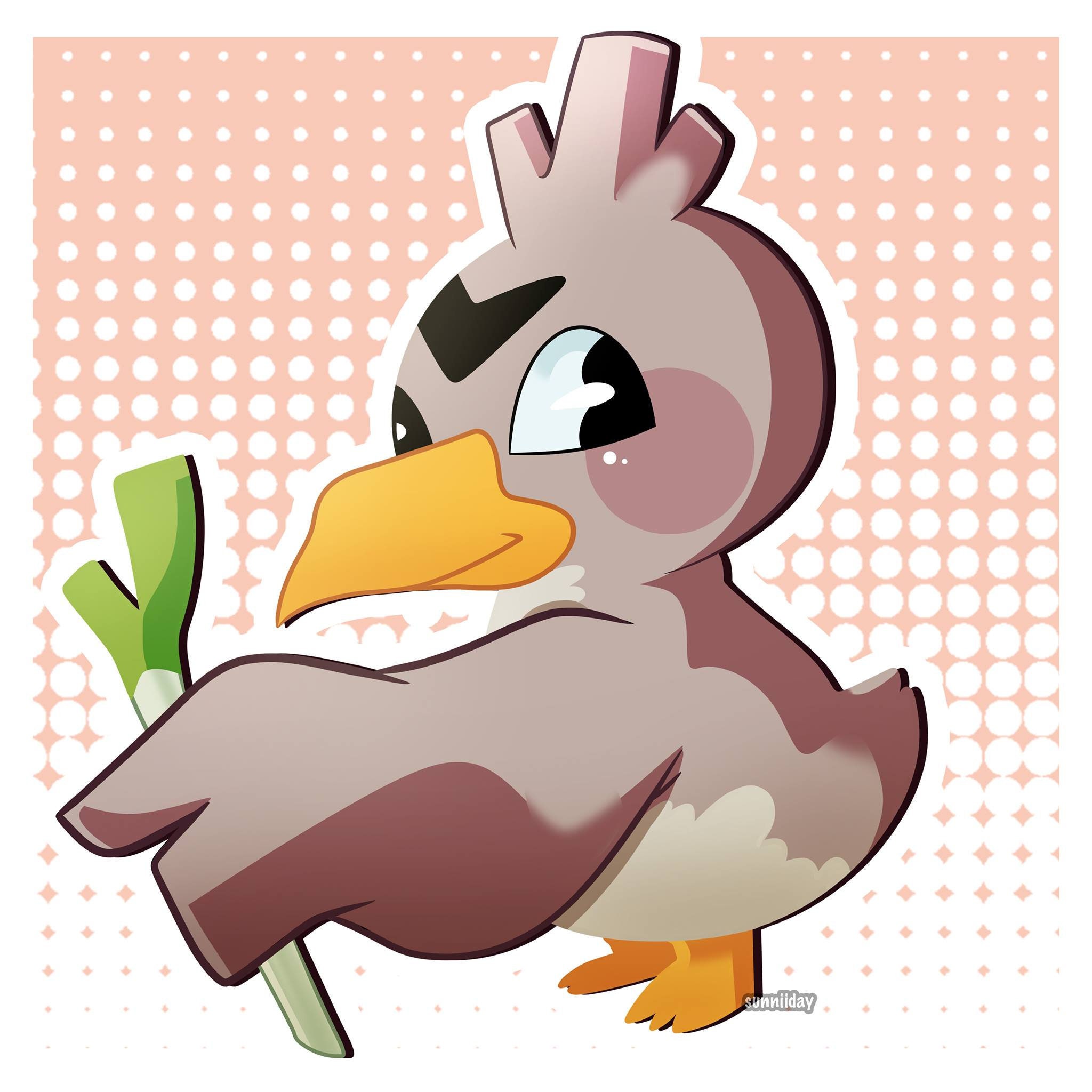 Pokemon Square sticker Farfetch'd Farfetchd