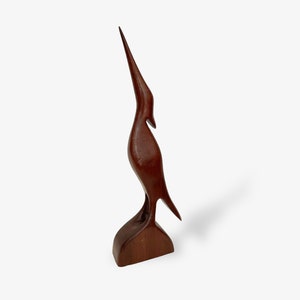 Mid Century teak crane 34 cm