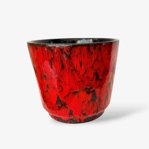 Large 70s Midcentury fat lava flower pot