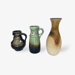 3er Set Mid Century Vasen