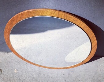 Mid Century mirrors round wood