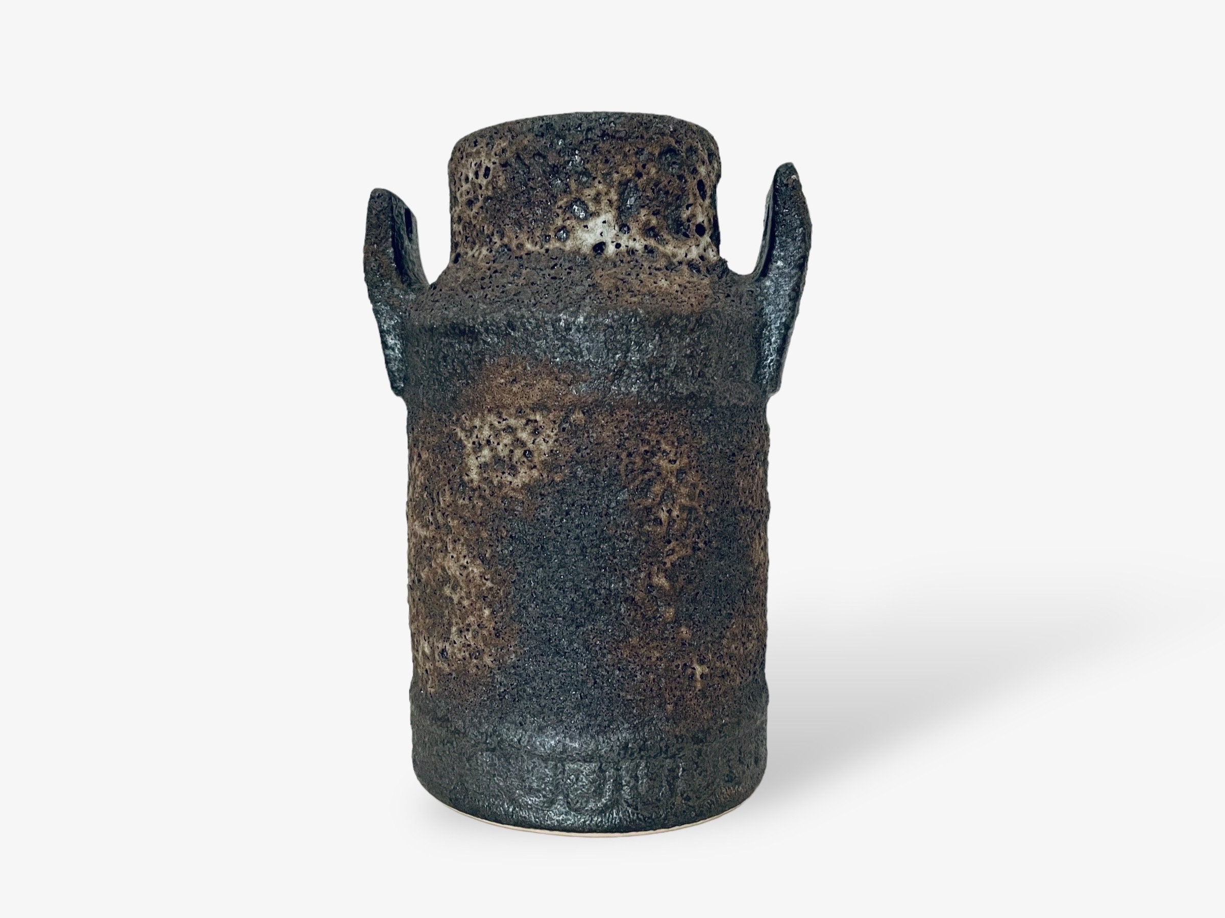 70s Jopeko Fat Lava & Silver Vase - Etsy Ireland