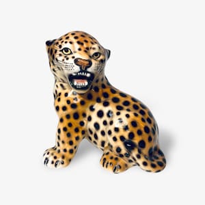 Porcelain Leopard by Ronzan, Italy 1970
