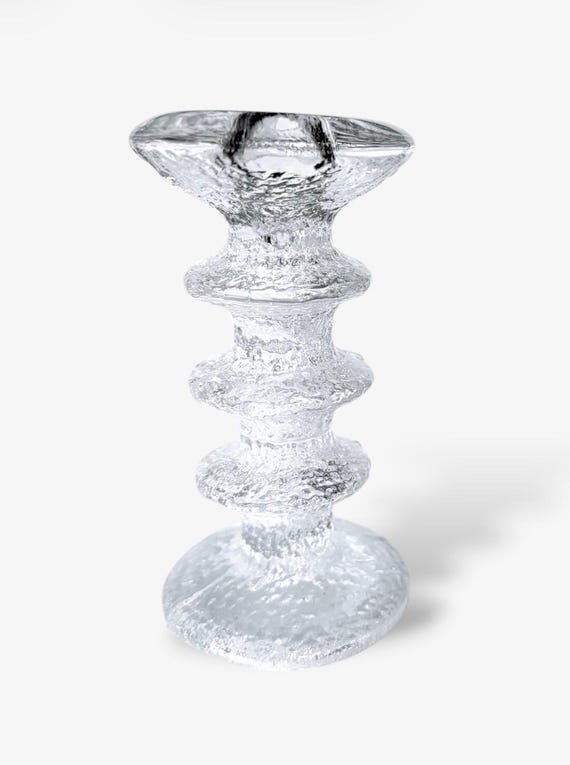 Timo Sarpaneva for Iittala, Finland: Ice Glass Candlestick