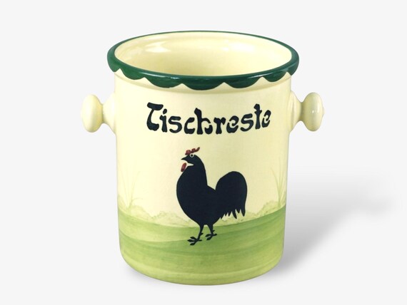 Lot De 2 Tasses JUMBO Zeller Keramik - Coq Et Poule - Céramique Allemande Vintage