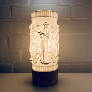 Royal Tettau porcelain lamp with relief