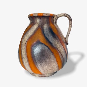 MidCentury 70s vase with zebra pattern by Dümler&Breiden