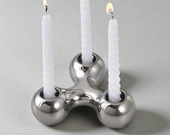 Georg Jensen Swing Candle Holder for Two Candles, Matte Stainless