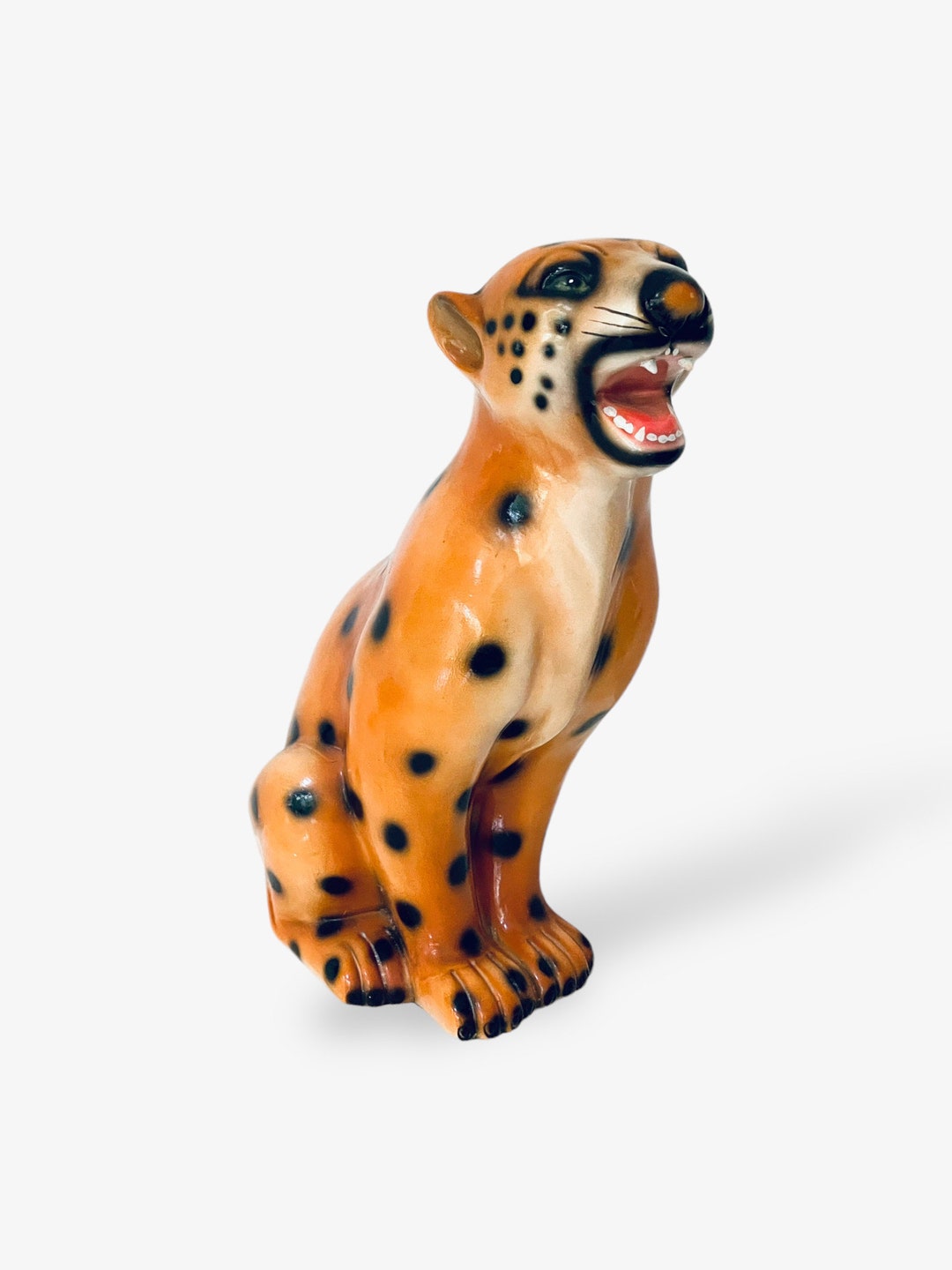 Grand léopard vintage en céramique Etsy France