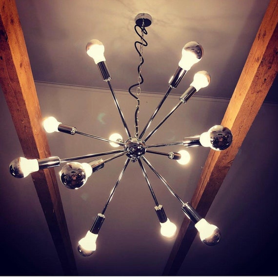 70s Space Age Sputnik Atom Ceiling Lamp - Etsy