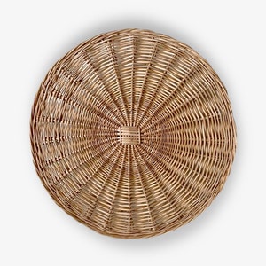 70s Ikea Vintage Rattan Wall Lamp
