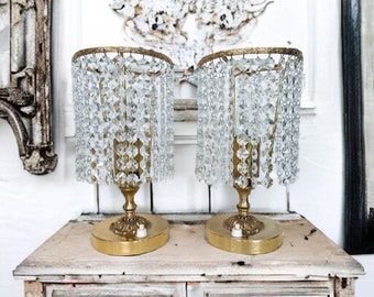 50s crystal lamps (pair)