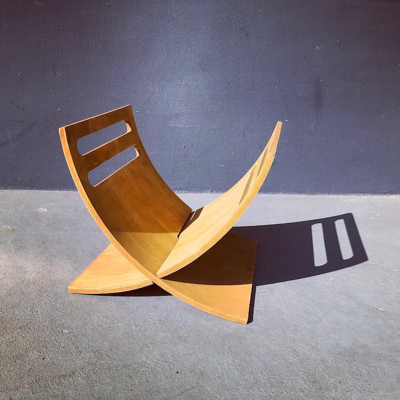 1970 Plywood Design Magazine Rack Denmark Etsy UK