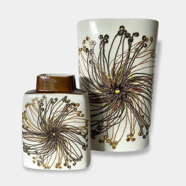 2 vasos reais de Copenhague dos anos 70 por Ellen Malmer