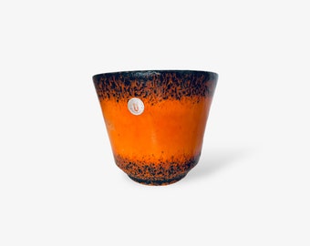 Fat Lava Jopeco プランターポット Jopeko Fat Lava Planter Orange Red Vintage German Ceramics