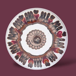 70s plate / wall plate artist ceramics