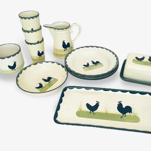 Cerámica Zeller de gallo y gallina