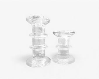 2 candelieri Iceglas Mid Century degli anni '70 del designer Staffan Gellerstedt per Pukeberg Svezia