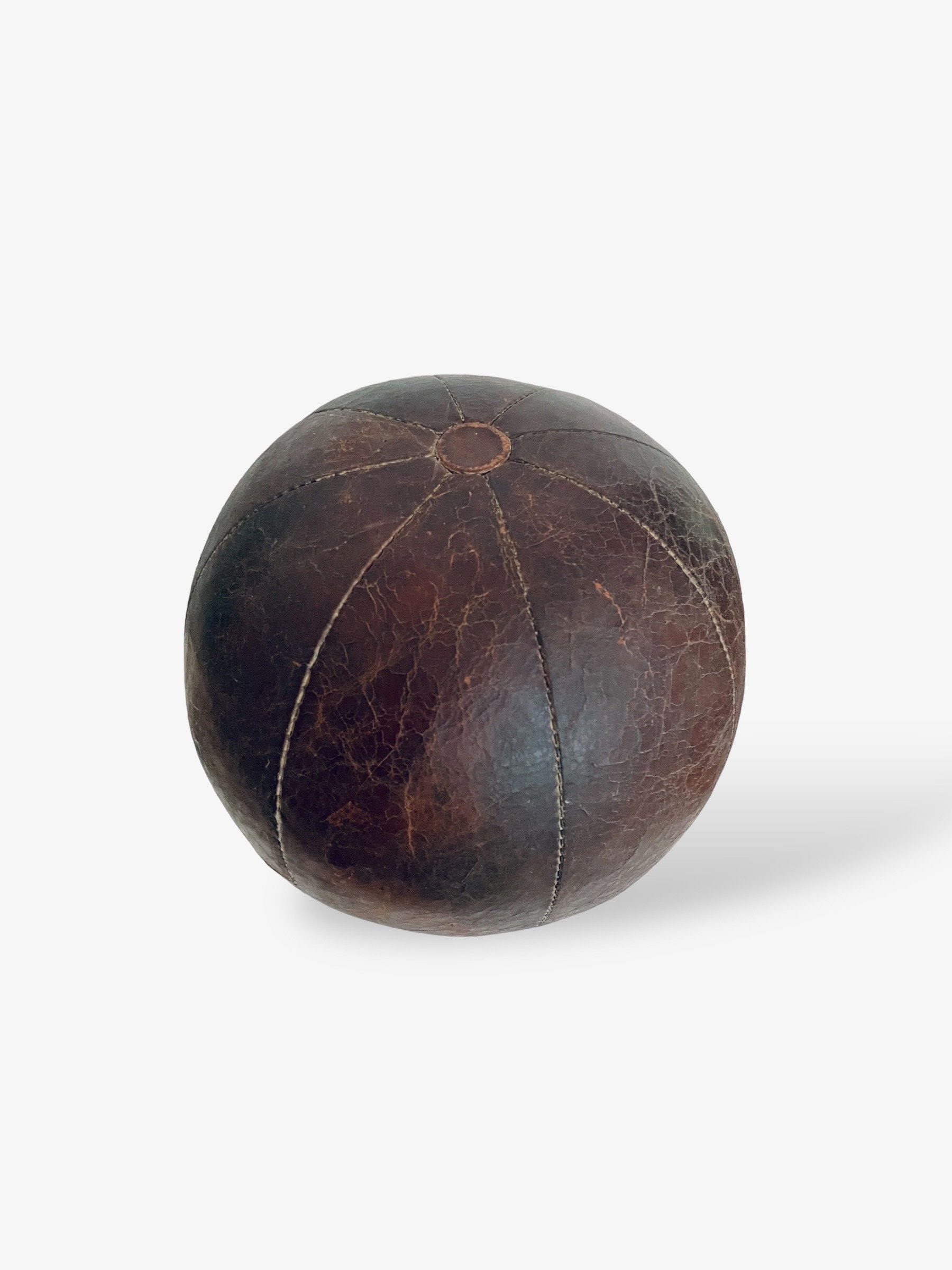 Balle De Médecine Vintage Cuir 6,2 Lbs - Boxe - Très Bon état