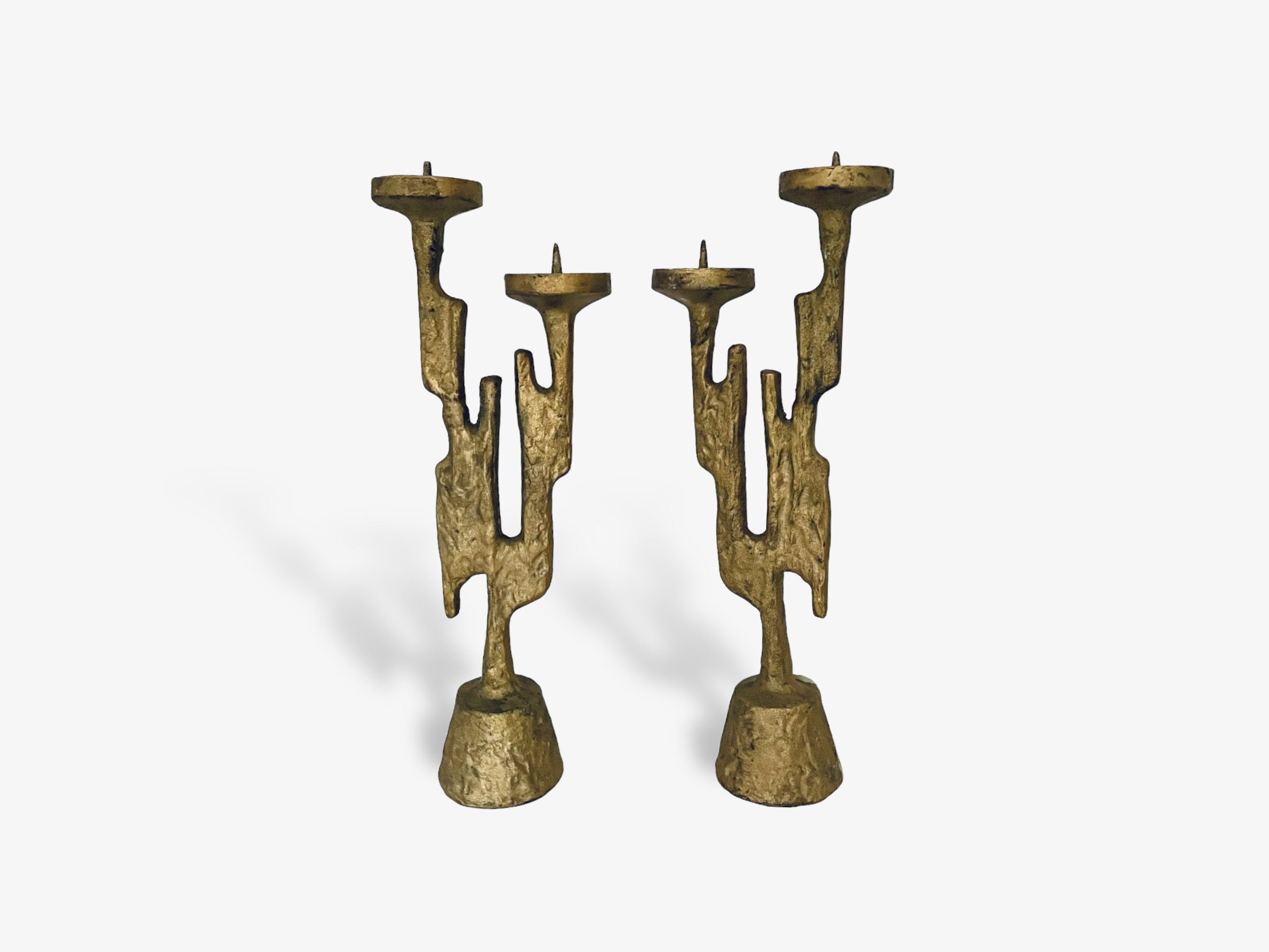 Bougeoir Brutaliste Design Horst Dalbeck Années 60 – En Bronze, Hauteur 9,5 Cm