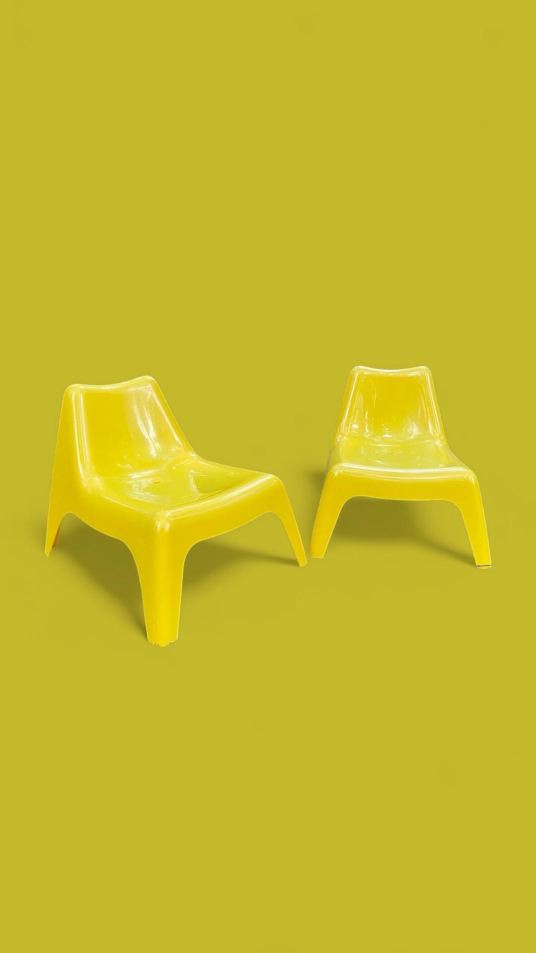 IKEA BUNSÖ ブンソー チェア 2脚セット イエロー スタッキング 廃盤 1990年代製 IKEA ヴィンテージ ブンソー 子供用椅子 黄色 2脚 - Etsy 日本