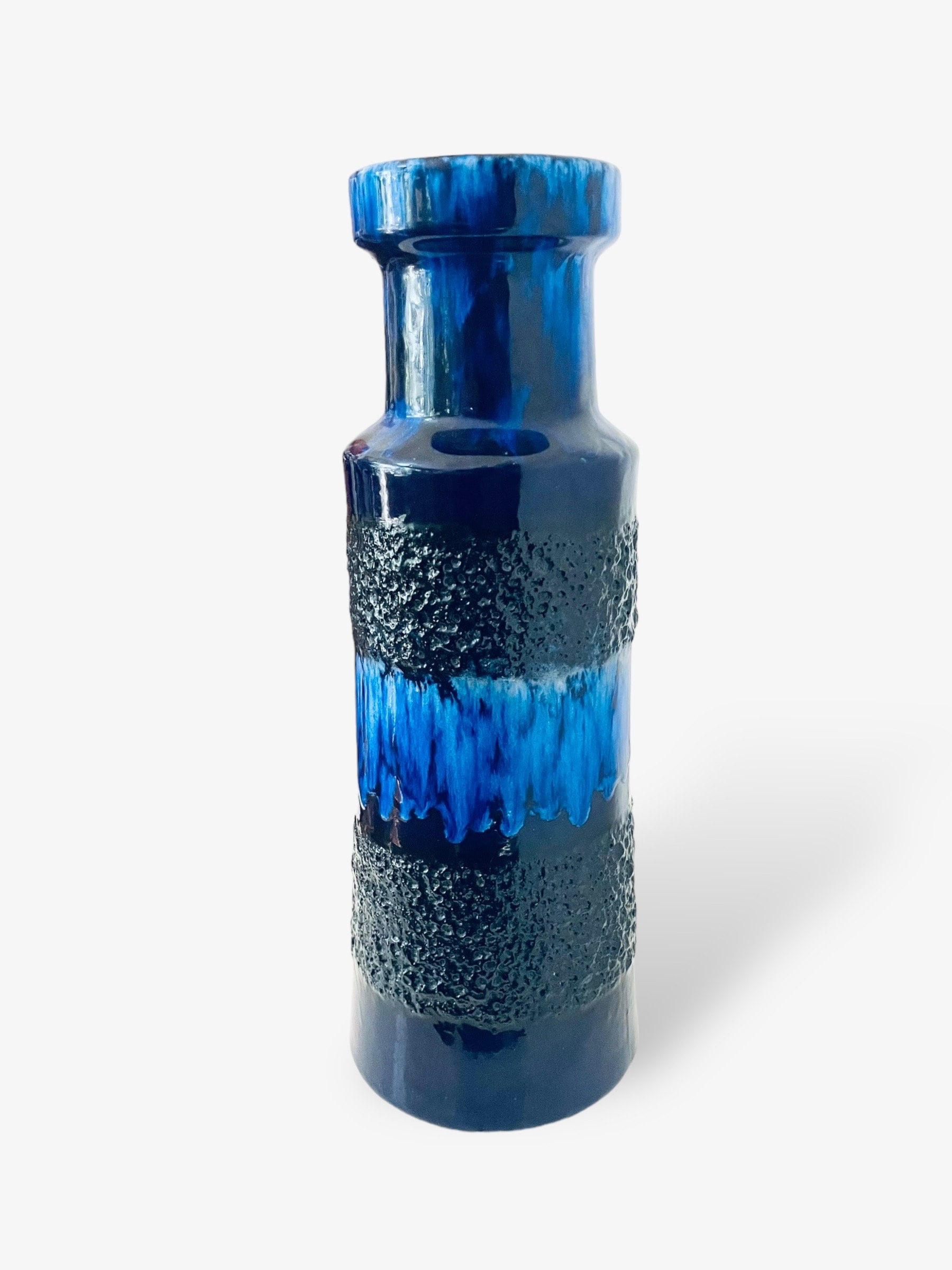 70er Jahre Fat Lava Vase blau / Scheurich - Etsy 日本