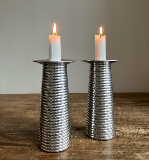 Candele Per Candelabri Argento in Complementi di Arredo