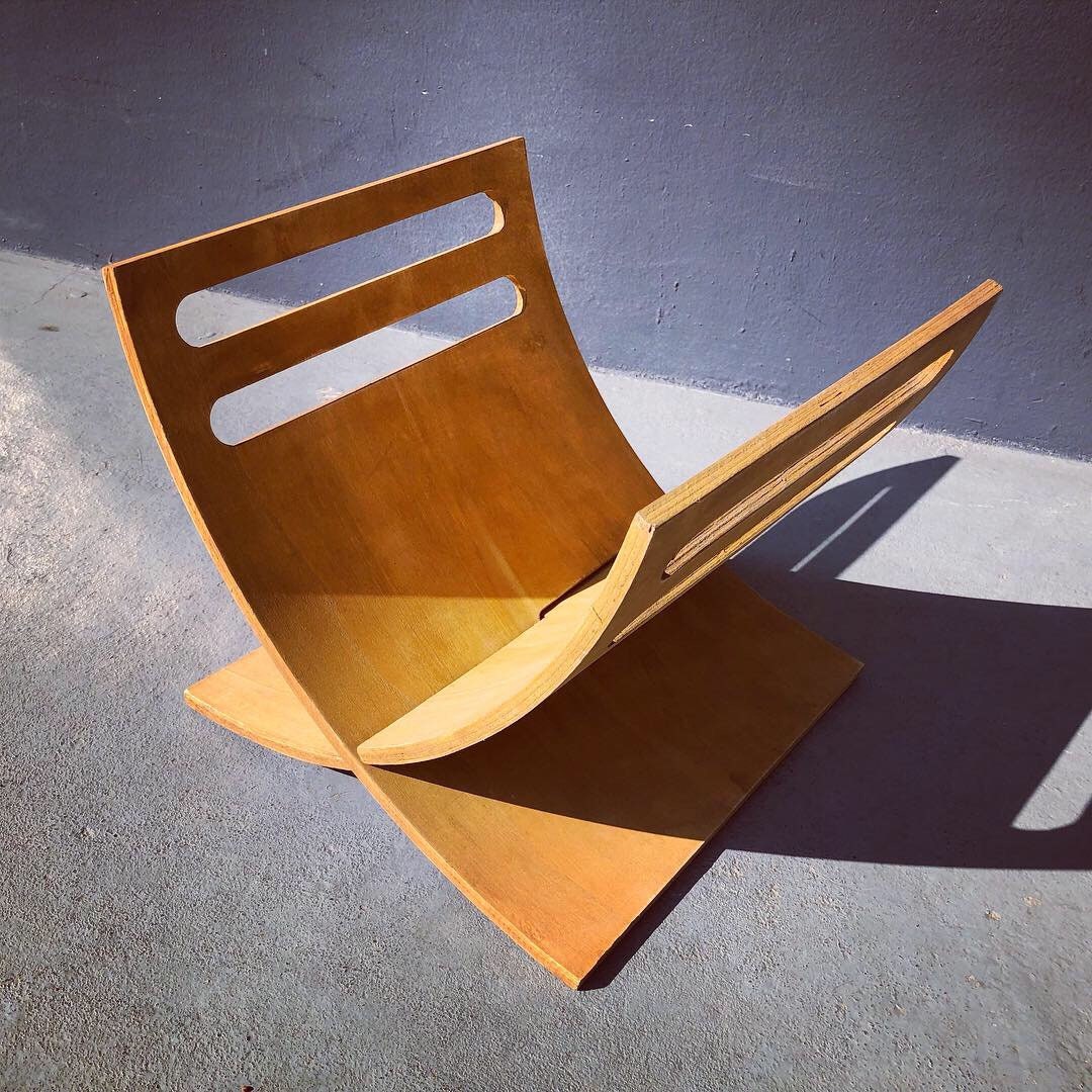 1970 Plywood Design Zeitschriftenständer Denmark