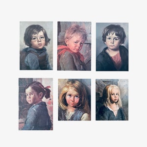 1x 70s Vintage Picture “Crying Child” by Giovanni Bragolin