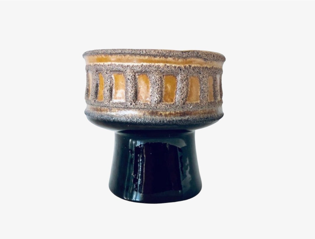 1970 Strehla Flower Pot Candle Holder Etsy