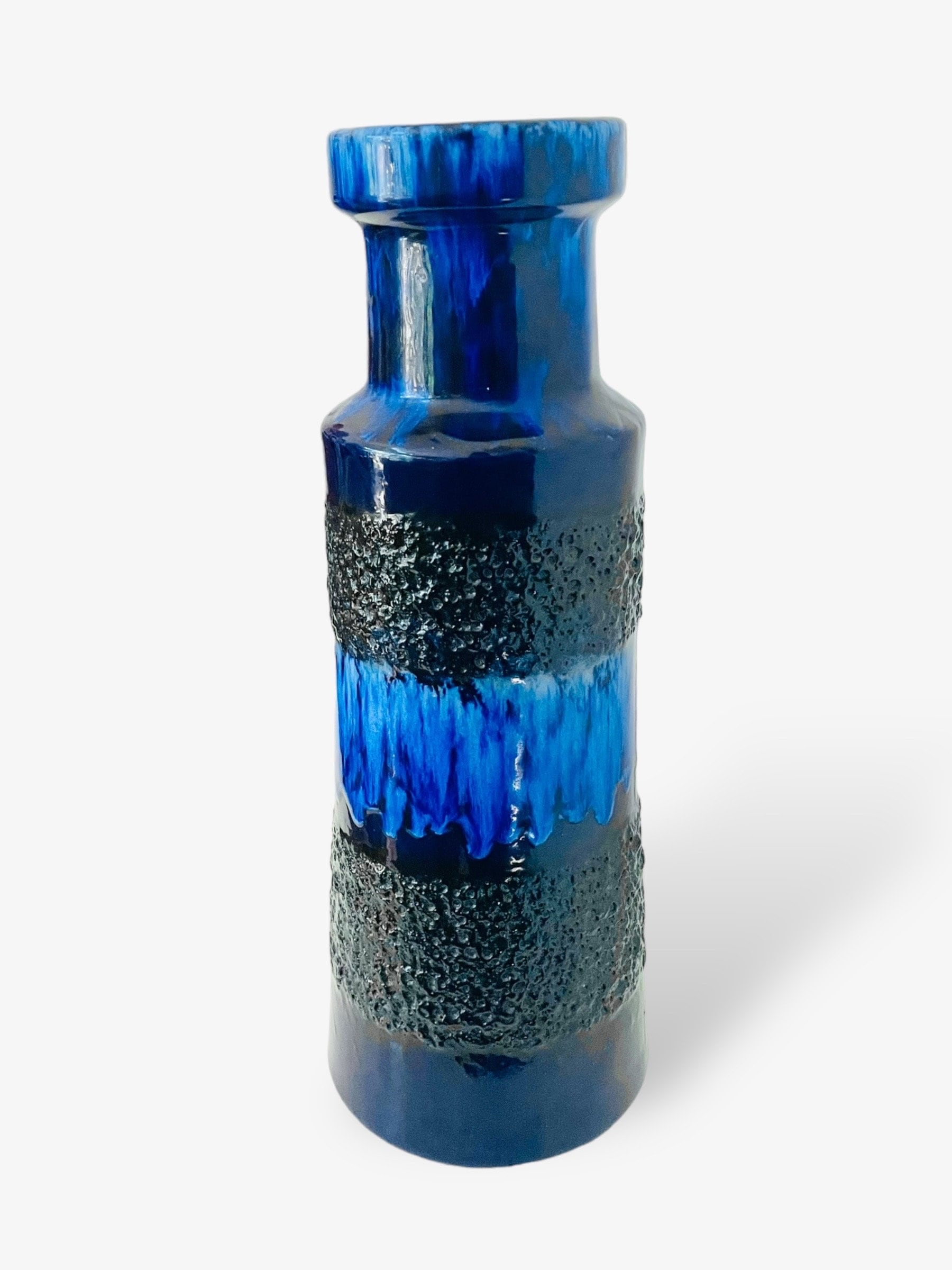 1970s Fat Lava Vase, Blue / Scheurich - Etsy