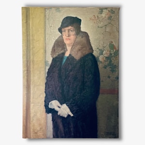 Very large old oil painting, picture, portrait