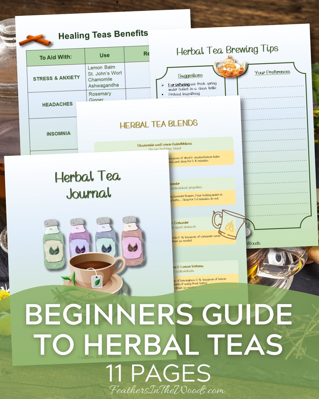 Beginners Guide to Herbal Teas, Herb Tea Journal, Natural Healthcare ...
