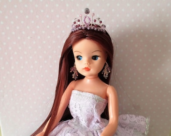 Maßgeschneiderte Tiara / Krone für Bibi Bo, Sindy Pedigree, Poppy Parker, Barbie und andere Modepuppen