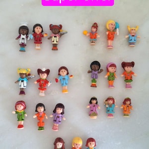 Hand-Cast Polyurethane Resin Mini Figures – Vintage Polly Pocket Style (Set of 3)
