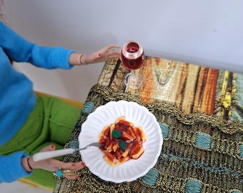Miniaturowe jedzenie, miniaturowy talerz do makaronu w skali 1/6, ręcznie robiony posiłek Fusilli Penne dla lalek