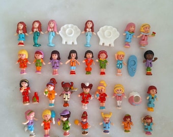 OOAK Minifigurki – w stylu vintage Polly Pocket – ręcznie odlewane z żywicy poliuretanowej – niestandardowe mikrolalki