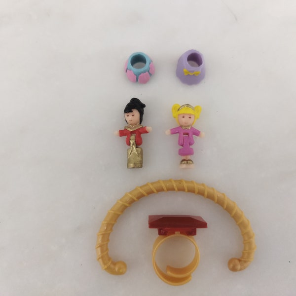 Vintage Polly Pocket Jewel Secrets: Replacement accessories and figures for both variations of the set.