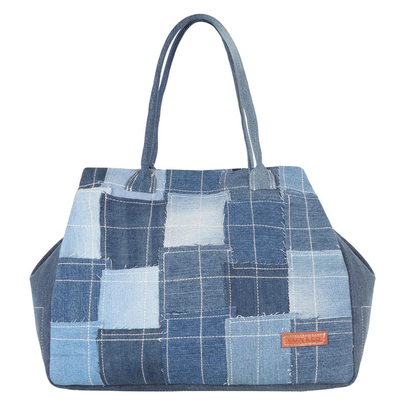 3.5 Patchwork Denim Shoulder Bag main image 0