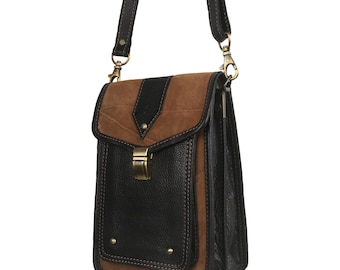 Genuine Leather Small Crossbody Bag with Genuine Leather adjustable strap