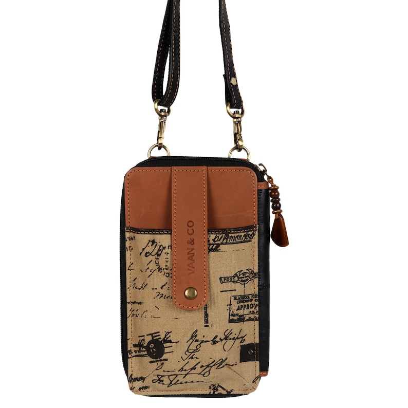 Upcycled Small Crossbody Bag With Outside Cell Phone Pocket Etsy