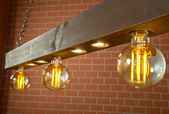 Rustic Lighting Reclaimed Wood Light Beam Image 0