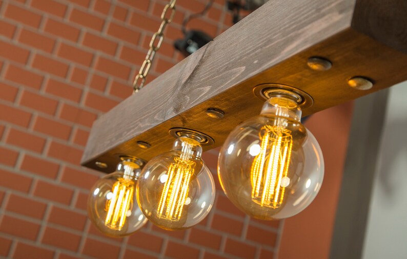 Plafoniere In Legno Rustico : Plafoniera luce legno bonificata illuminazione etsy