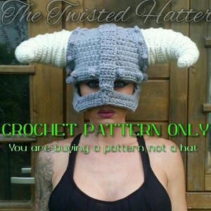 Dragonborn Helmet Crochet PATTERN please read descriptions before ordering image 1