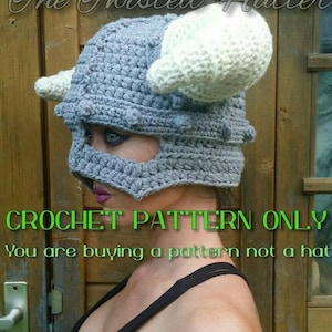 Dragonborn Helmet Crochet PATTERN please read descriptions before ordering image 4