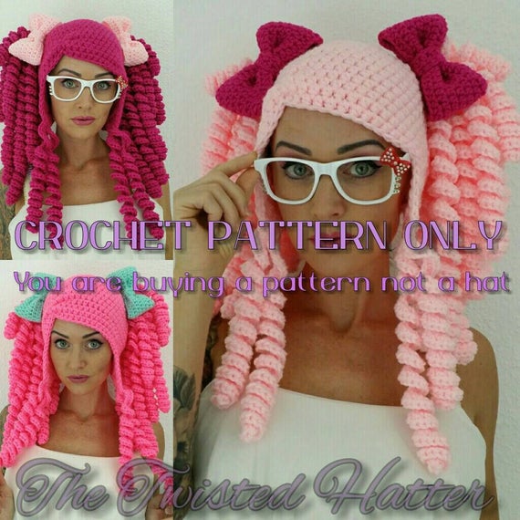 Crochet Pigtail Hat PATTERN Please Read 