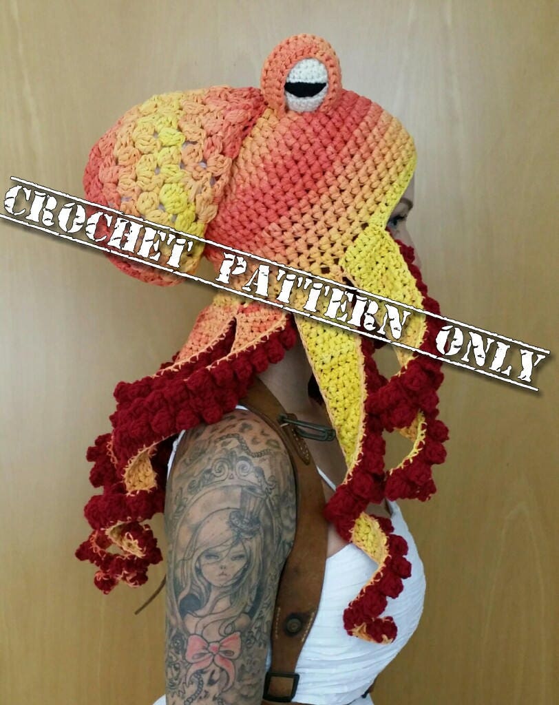 crochet kraken hat pattern free