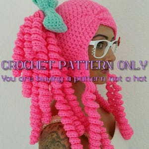 Crochet Pigtail Hat PATTERN please read description before buying image 5