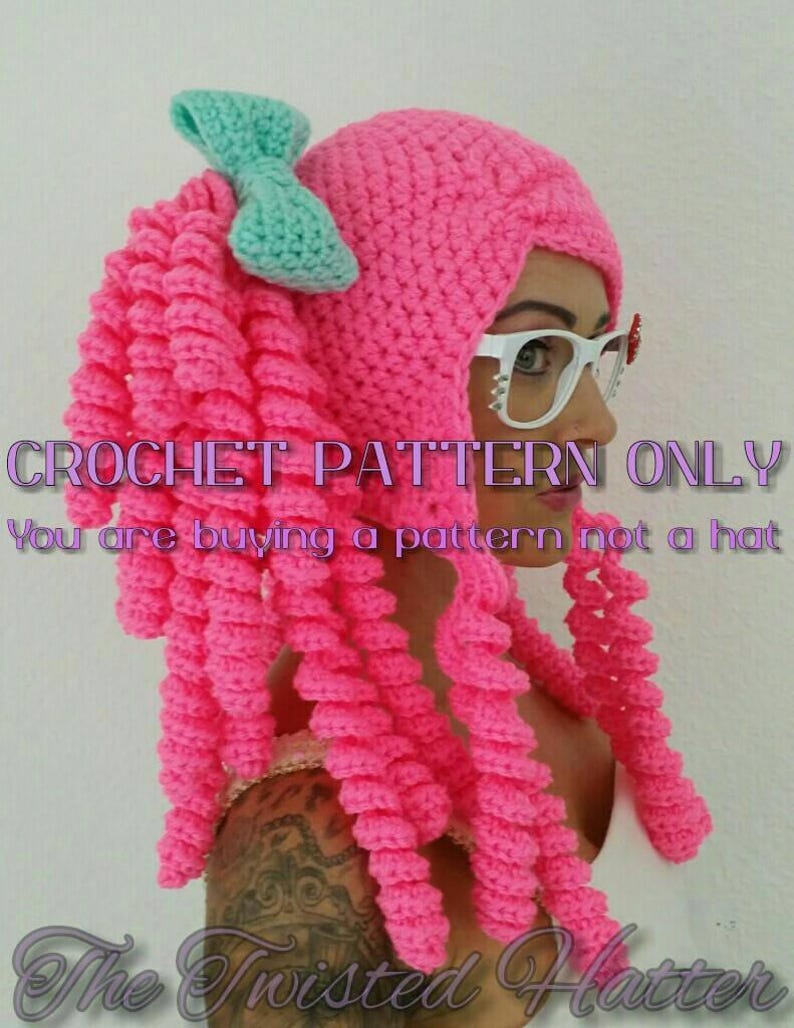 Crochet Pigtail Hat PATTERN please read description before buying image 5