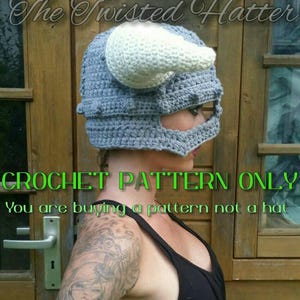 Dragonborn Helmet Crochet PATTERN please read descriptions before ordering image 2